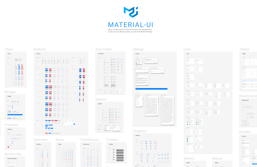 Material UI React kit